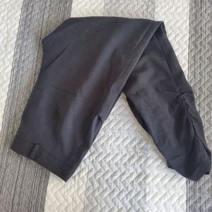 Women High Waisted Trousers Baggy Ruched Ankle Sz 10 Gray Pleated Front Vintage